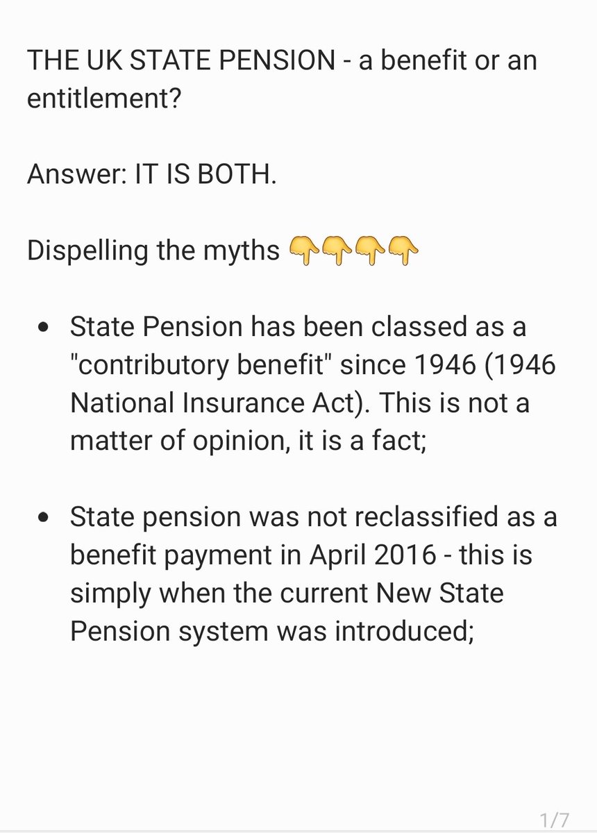 NJM71's tweet image. THE UK STATE PENSION - A THREAD
You must have known this was on its way .... and here it is!
Please spare a second to retweet and add any comments 🙏
1/6
