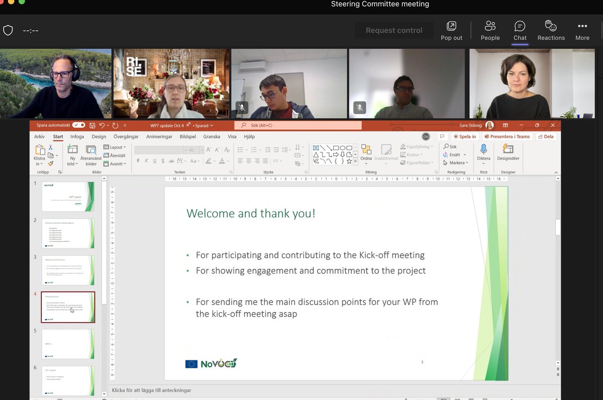 Today our <a href="/NoVOC_project/">NoVOC</a> #steeringcommittee met for the first time after our successful #Kickoff to discuss the status quo of the #workpackages with our dedicated work package leaders. Was great seeing everyone again, and discussing the next steps of our joint project. 😍