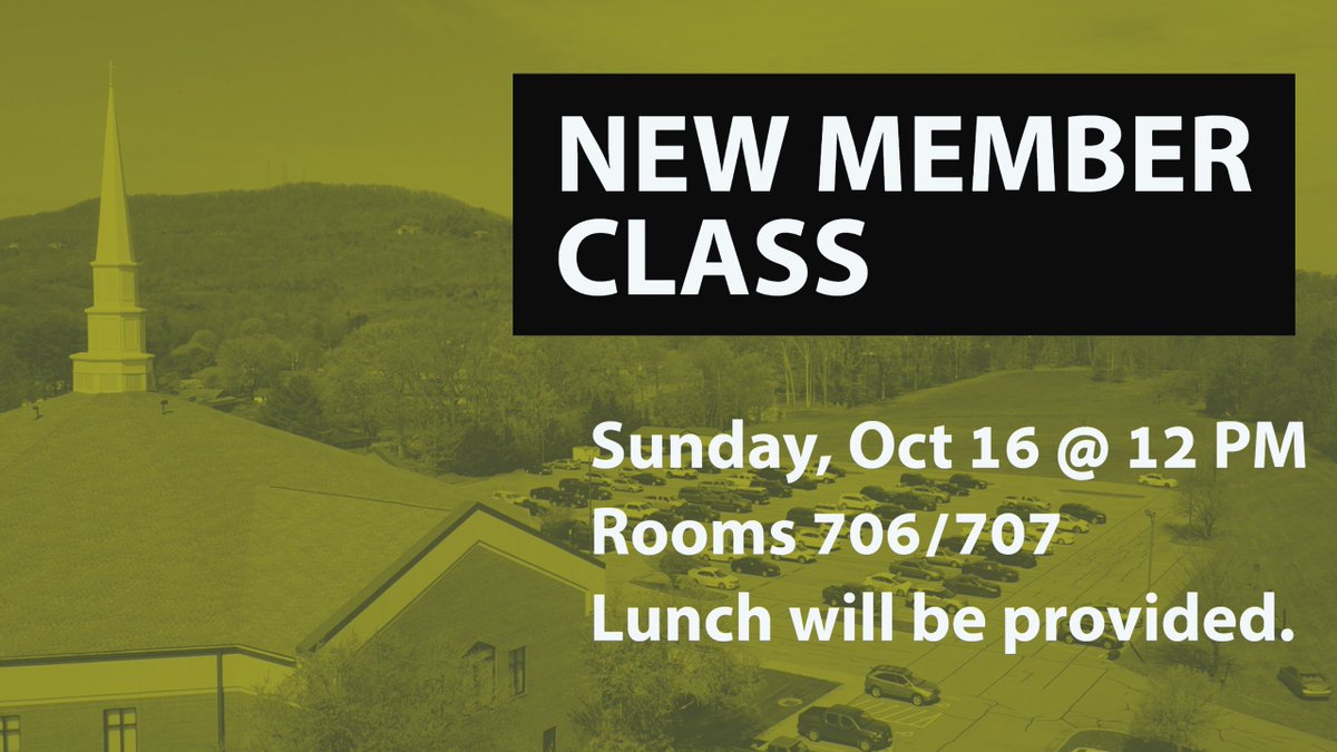 Do you attend the Rocky Mount Campus and are interested in learning more about the church or becoming a member? Attend the New Member Class on Sunday, October 16. Sign up here bit.ly/3RuQ2UX