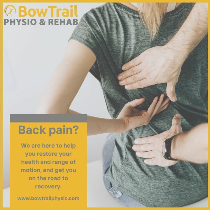 bowtrailphysio's tweet photo. Back pain? Get the right treatment from an expert at Bow Trail Physio and Rehab Centre. Call us to book your appointment today. 

#BowTrail #BowTrailPhysio #BowTrailRehab #Physio #Rehab https://t.co/2M2zGLjiwu