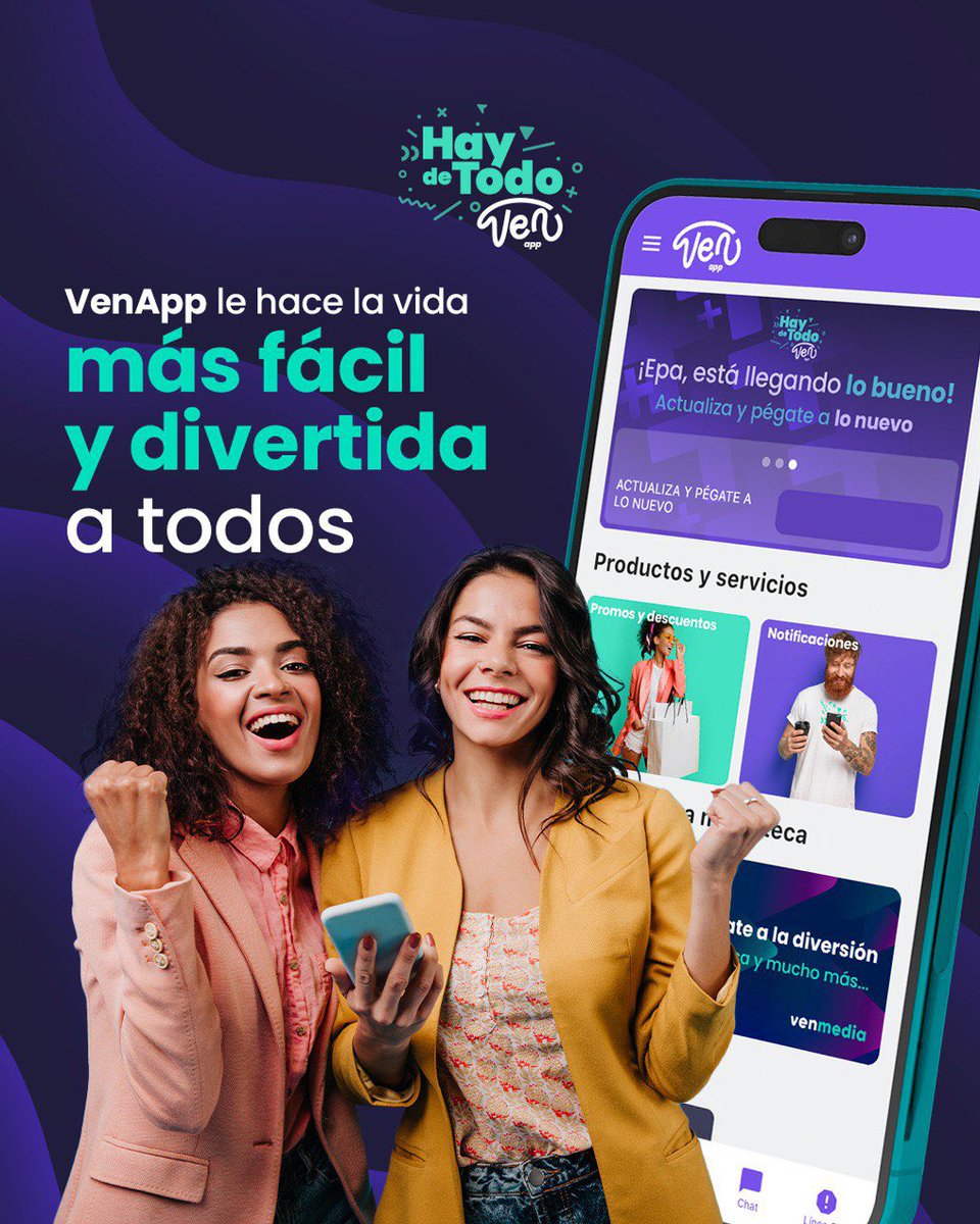 VenAppSocial's tweet photo. ¡La app ideal para todos! 🙌🏻😉
Qué estás esperando para invitar a tus panas, tíos, primos, vecinos y todo el que conozcas a registrarse en #VenApp 📲
#RecargasOnline #Movistar #Movilnet #Digitel #Recargas #LineaPrepago #NoTeQuedesSinSaldo #Saldo #Online #App https://t.co/NV1aiIxfEV