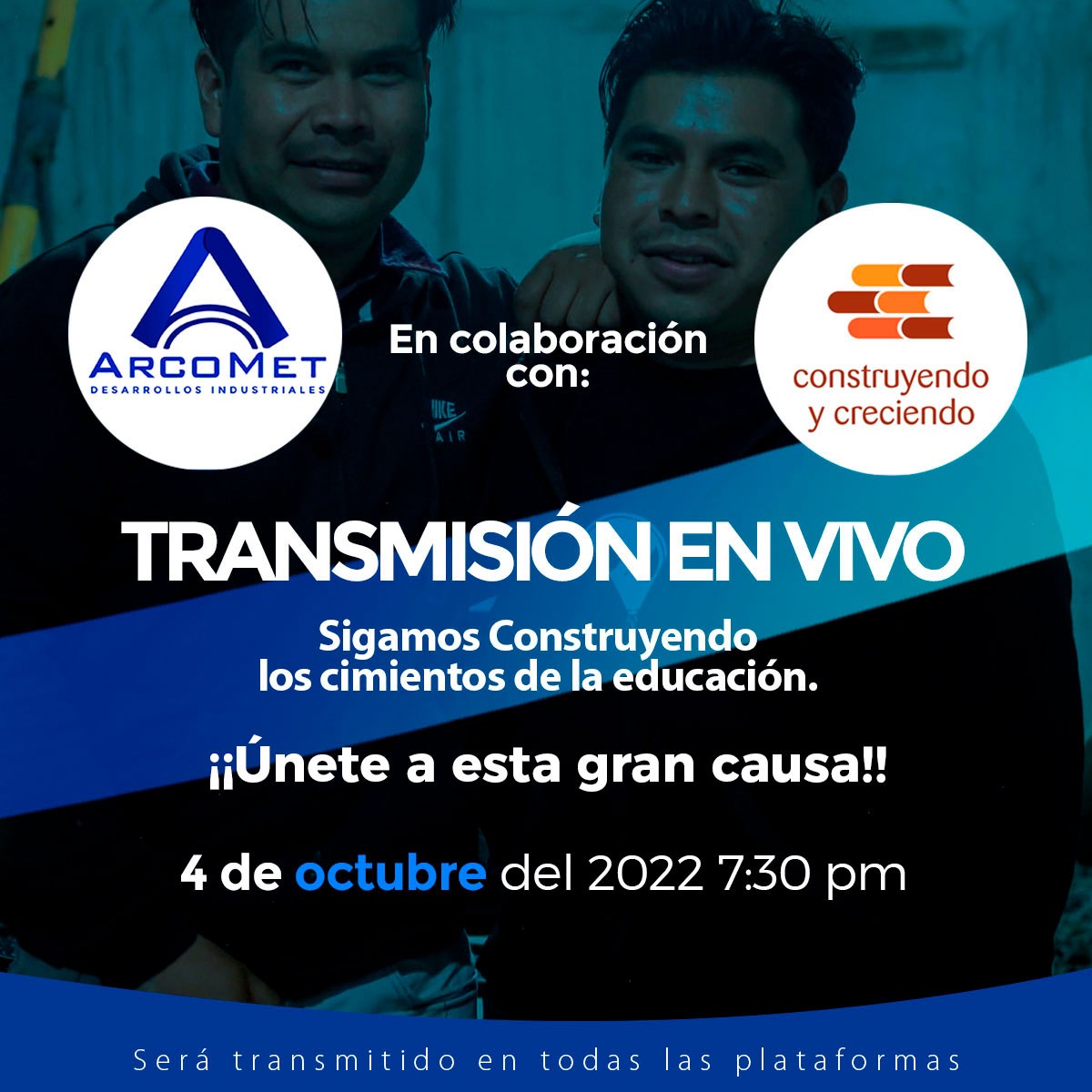 Arcomet en conjunto con la fundación construyendo y creciendo te invitan este 4 de octubre a las 7:30 pm Hora centro de México a su transmisión en vivo.  🇲🇽🎥
Unirse a la reunión Zoom
us02web.zoom.us/j/83190393739?…

<a href="/CANACOPUEBLA1/">CANACO PUEBLA</a> <a href="/canacintrap/">Canacintra Puebla</a> #contruccion #empresario #ayuda #empresas