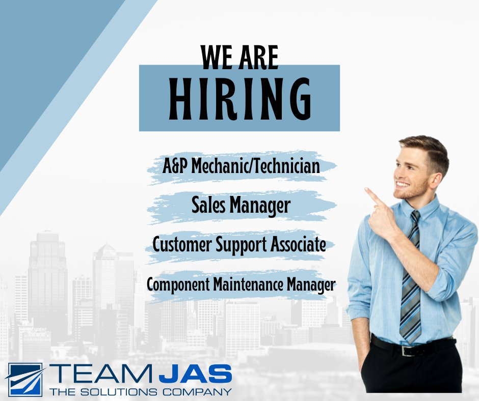 Team_JAS's tweet photo. Ready to take off with an exciting new career?✈️ Team JAS is hiring for multiple positions &amp; now is the time to make your move! Visit https://t.co/sfW1jlDqTc to apply today ✅ https://t.co/I2CtdzlDcx