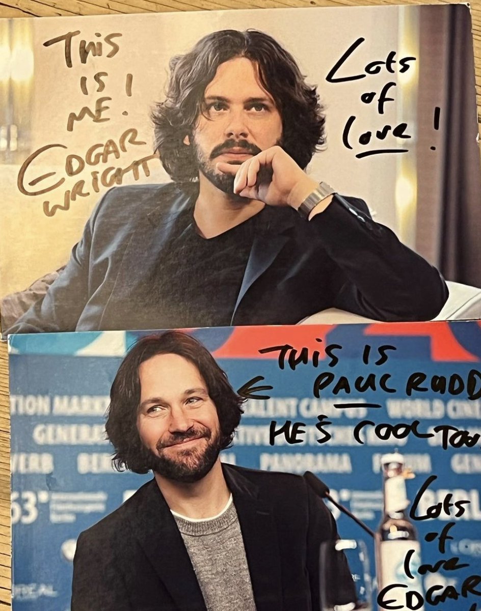 Edgar Wright hilariously shared an Instagram post highlighting the uncanny  comparison (long hair, beard) between him and Paul Rudd:  https://t.co/qd2wFi3hgx IndieWire @indiewire