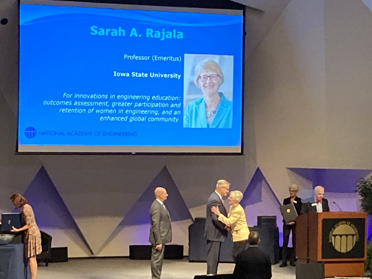 CharlesSukup's tweet photo. Congratulations to Sarah Rajala, Dean Emerita @ISU_CoE⁩ for her induction ⁦⁦@theNAEng⁩. Great to be with her and Jim at the National Academy of Engineering for this celebration. https://t.co/P91rsk0g0E