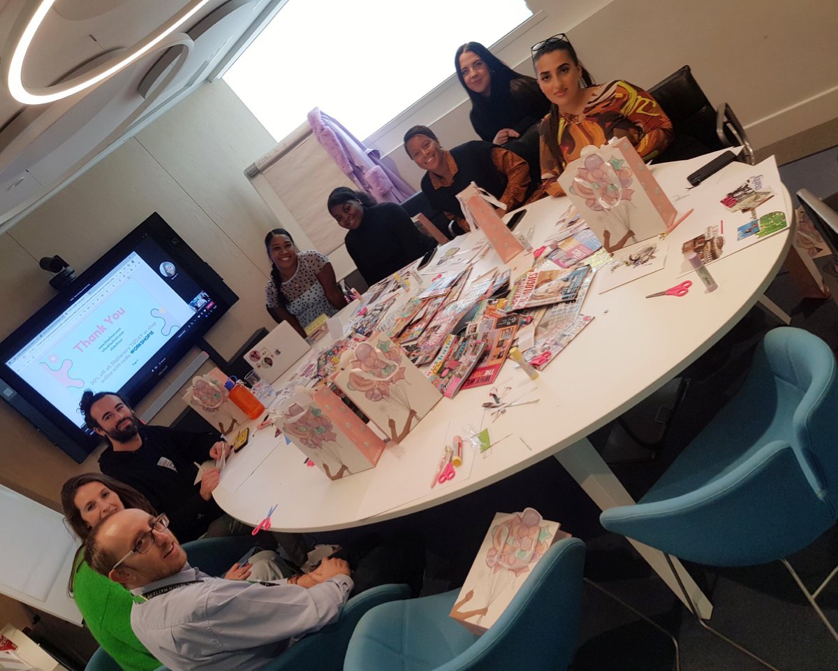 BMO_UK's tweet photo. Our #PeopleBehindthePosters thoroughly enjoyed @Kitschnoir's Vision Boarding session, stepping out of the norm to connect with self and colleagues. A truly enriching experience! 🙌 #AllinDay https://t.co/kb5r3WOBXc
