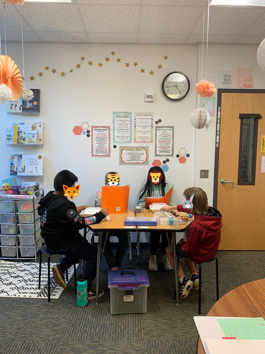 I love a lunchtime peer mediation session! These kids know how to resolve conflict! <a href="/MangumExplorers/">Mangum Elementary</a>