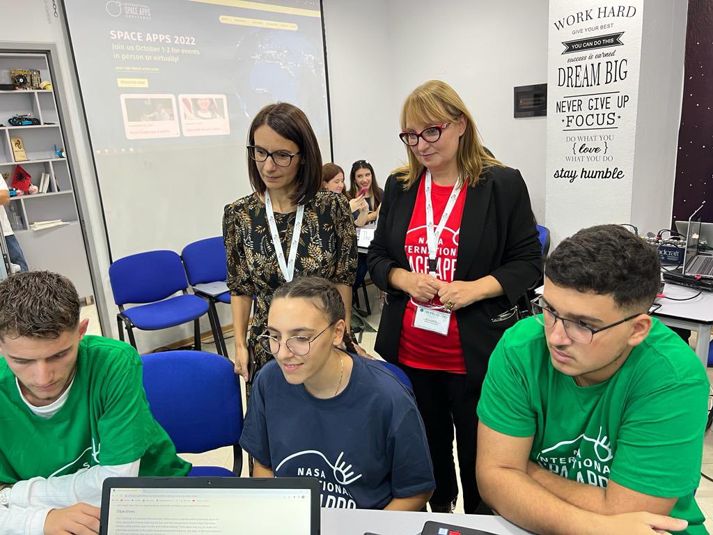 CityOfTirana's tweet photo. NASA Space Apps Challenge Hackathon 2022, për të 10-in vit radhazi në Shqipëri 🇦🇱 , zhvilloi maratonën teknologjike të iniciuar nga NASA.

Shumë suksese grupeve fituese në konkursin global!
#spaceapps #nasaspaceappschallenge #nasaspaceappschallengetirana https://t.co/vodyGQKFS3
