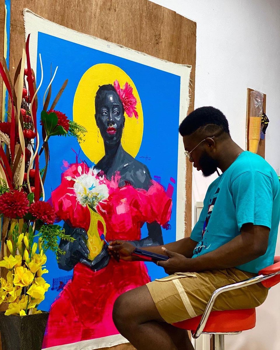 pfartcollective's tweet photo. As a metaphoric artist currently living in Lagos, it came as a shock to learn that Akindele John never thought of becoming an artist when he was younger until he grew to discover art within him. "I was inspired by nature and I discovered the art in me," he says. https://t.co/lAtAdCvh1y