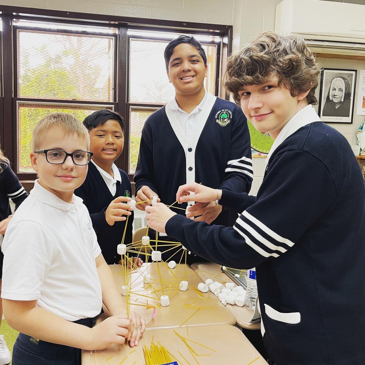 AcademyofStDoro's tweet photo. Marshmallows and spaghetti may not seem like a likely pair, but our ASD students in all grades had a blast bringing them together and testing their design and engineering skills during our STEM Day this past Friday.

#WeAreASD #stem #stemeducation #stemactivities #statenisland https://t.co/vWMg057FHm