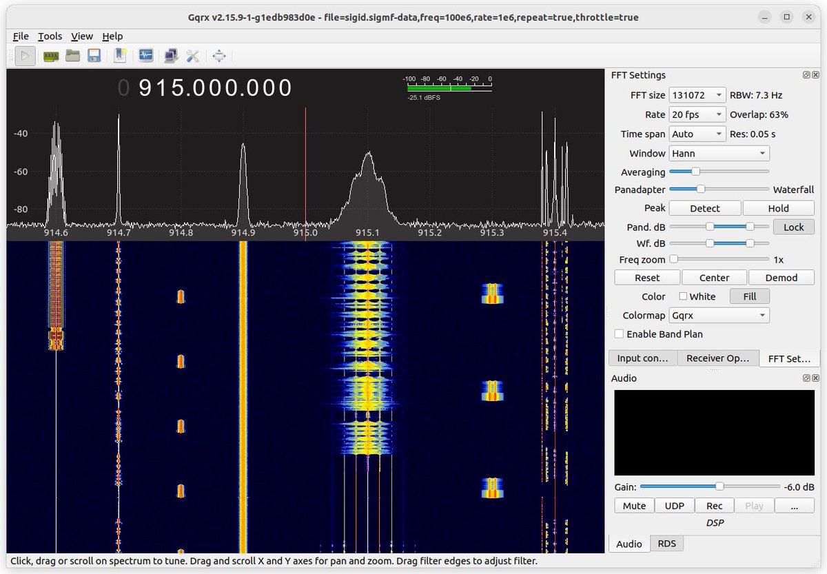 argilo's tweet photo. Even though the competition period for the #GRCon22 CTF has ended, most of the challenges are still up and playable at https://t.co/q2aUJCn4h5. Have fun! #GNURadio #OpenSource #SDR #CTF https://t.co/bzVQmpImcC