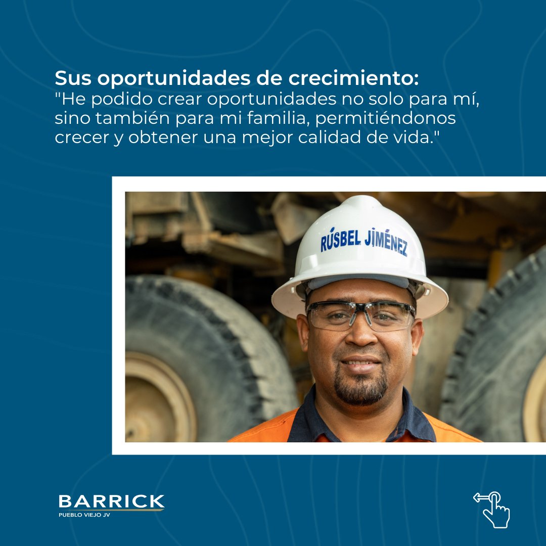 BarrickRD's tweet photo. Él ha encontrado en la mecánica la oportunidad de crecer formando parte fundamental de la #mineriaresponsable que hacemos en Pueblo Viejo. 🤗✨

Conoce un poco más sobre Rusbel. 

#BarrickRD
#MineríaResponsable
#UnLugarDeValor
#ProgramaDual
#Desarrollo
#TalentoBarrick https://t.co/98QQ0tQ1RT
