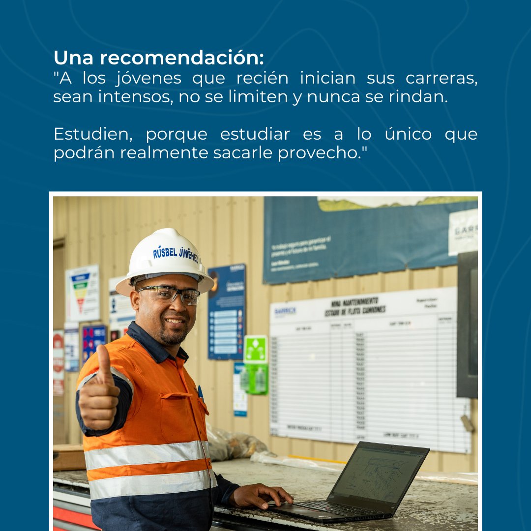 BarrickRD's tweet photo. Él ha encontrado en la mecánica la oportunidad de crecer formando parte fundamental de la #mineriaresponsable que hacemos en Pueblo Viejo. 🤗✨

Conoce un poco más sobre Rusbel. 

#BarrickRD
#MineríaResponsable
#UnLugarDeValor
#ProgramaDual
#Desarrollo
#TalentoBarrick https://t.co/98QQ0tQ1RT