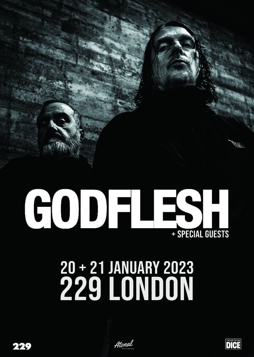 229 (@229london) on Twitter photo GODFLESH UPDATES
NEW DATES are 20 + 21 JAN 2023
sets and supports will be announced asap
All tickets from postponed September show remain valid. New tickets available from below links
9 Sep > 20 Jan link.dice.fm/L86bba042a1e
10 Sep > 21 Jan link.dice.fm/w94b61127b9e
<a href="/JKBroadrick/">Justin K Broadrick</a> GODFLESH UPDATES
NEW DATES are 20 + 21 JAN 2023
sets and supports will be announced asap
All tickets from postponed September show remain valid. New tickets available from below links
9 Sep > 20 Jan link.dice.fm/L86bba042a1e
10 Sep > 21 Jan link.dice.fm/w94b61127b9e
<a href="/JKBroadrick/">Justin K Broadrick</a>
