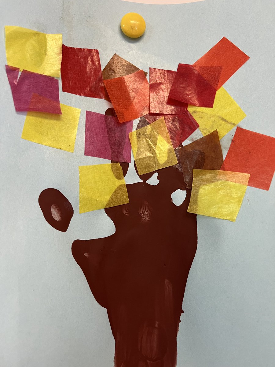 MrsKimGr4's tweet photo. Thinking about fall with our handprint trees! https://t.co/Faczt4WdH8