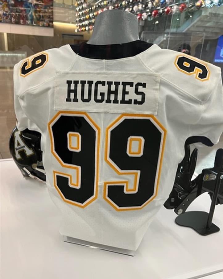 George Washington High School Football (@gwhsfootball1) on Twitter photo Former <a href="/GWHSFootball1/">George Washington High School Football</a> player <a href="/MichaelLeeHugh1/">Michael Hughes</a> recently had his jersey displayed in the College Football Hall of Fame after <a href="/AppState_FB/">App State Football</a> win over Texas A&M. Former <a href="/GWHSFootball1/">George Washington High School Football</a> player <a href="/MichaelLeeHugh1/">Michael Hughes</a> recently had his jersey displayed in the College Football Hall of Fame after <a href="/AppState_FB/">App State Football</a> win over Texas A&M.