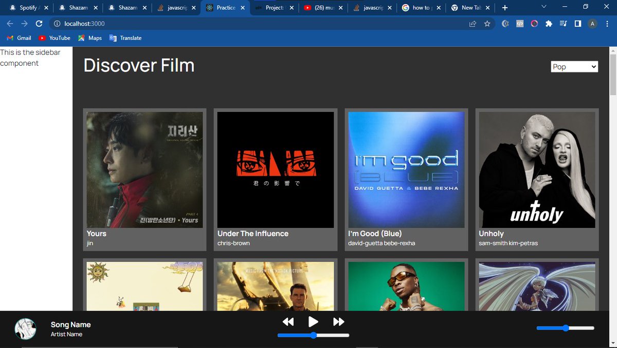 WirbKing's tweet image. My music app in the making #webdev #Webdesign #webdevelolment #HTML5 #CSS #javascript #reactjs