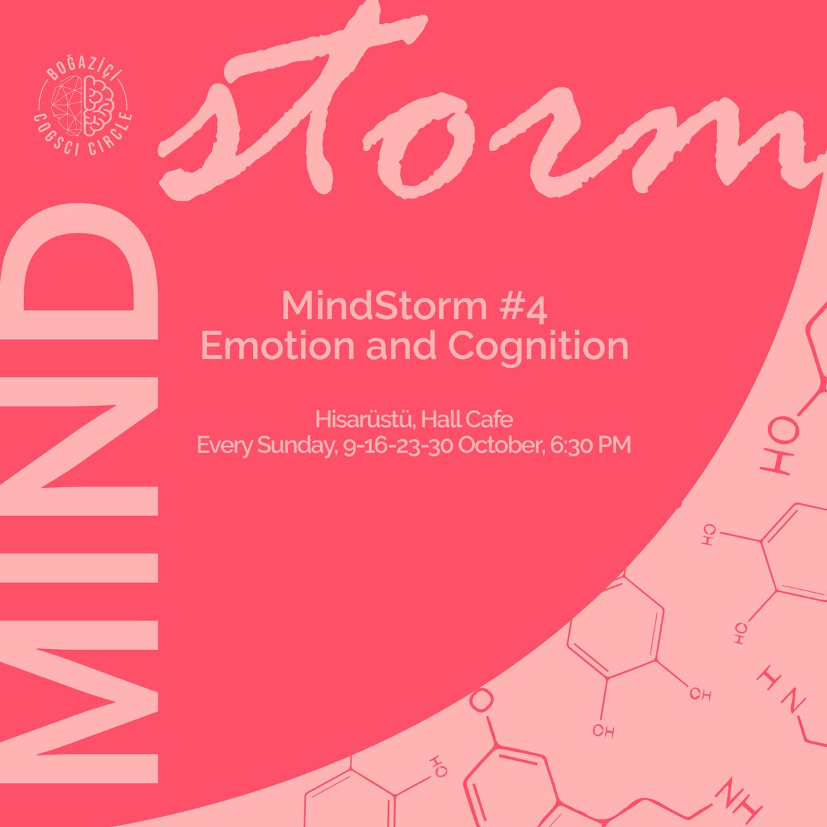 MindStorm#4 is starting!

We will discuss whether the concept of emotion is separable from cognition, how emotional processing occurs and why it might be essential to determine its relationship with other cognitive abilities by following neuroscientific evidence for this month.