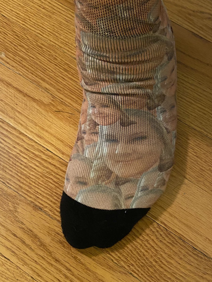 What do you wear on CRAZY SOCK DAY???? 🧦Custom socks with the District Teacher of the Year on them!!😂🤣 #crazysockday #WeekofRespect @LauraFoster714 @pjbella3 @07003schools 💜@GinaRosamilia