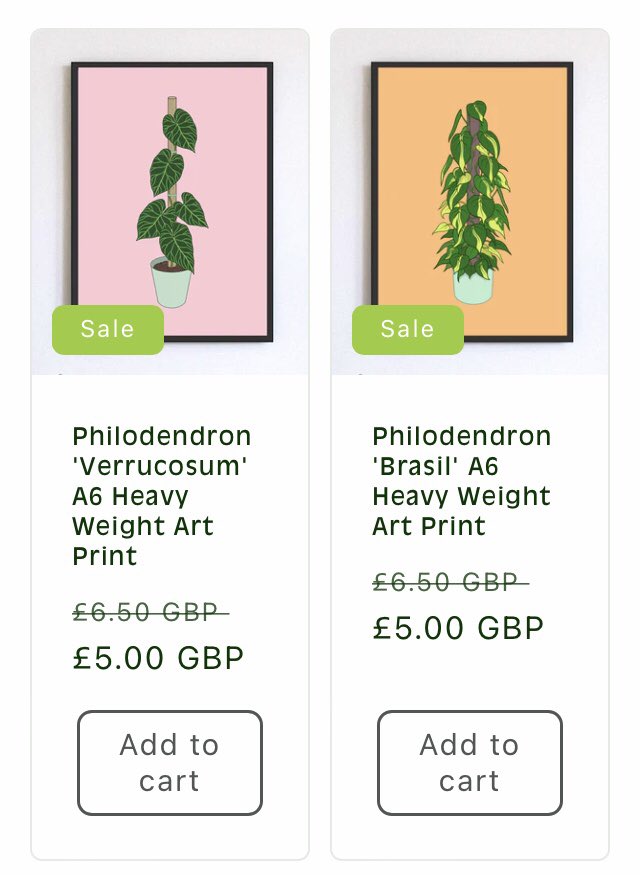 Our A6 prints are currently on sale – a fantastic gift for any plant lover! 🪴 #sale #houseplantsuk #giftideas #artprints #HomeDecor
