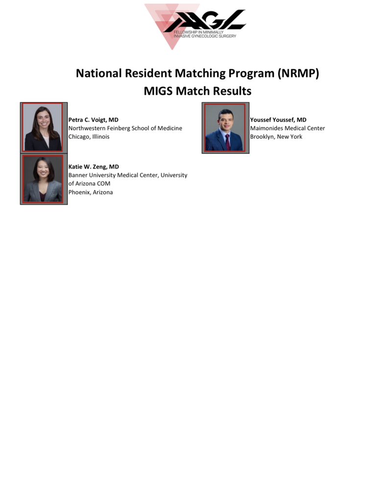 Congrats 🎉🥳🎊🎊 to all those who matched with @AAGL @FMIGS1 !!! YOU MADE IT!! Welcome to the family!! 🤗