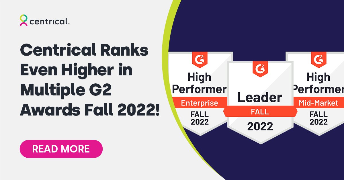 WE ❤️ OUR CUSTOMERS! Thanks to Centrical customers for taking us to the top of the G2 Fall 2022 Grid Report! 🏆 Read more in this new blog: centrical.com/resources/cent… #G2 #Gamification #EmployeeEngagement