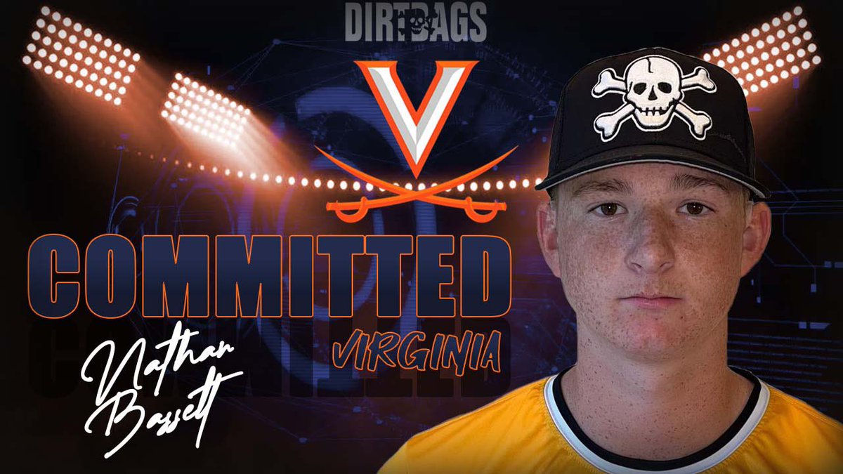 Congratulations Nathan Bassett (2023 Patriot High School (VA) RHP) on his commitment to University of Virginia! #Dirtbag🆙