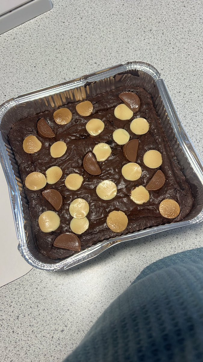 Excellent afternoon taking part in brownie making for our staff health and well-being evening 🍰