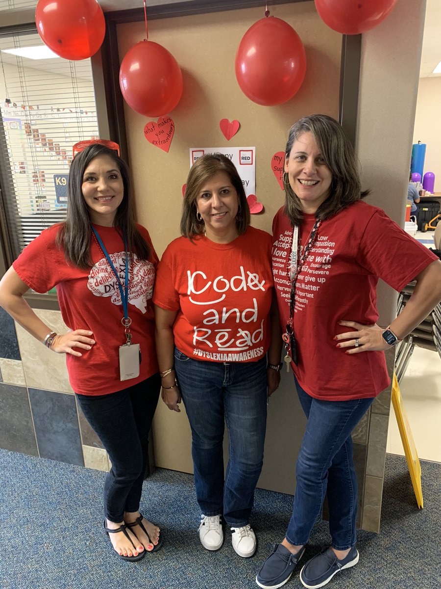The TWE Dyslexia Team is celebrating our extraordinary dyslexic learners on World Dyslexia Day! #GoRedForDyslexia <a href="/TWEHowl/">Tom Wilson Elementary</a> #twehowl #katyisddyslexia #Dyslexiaawareness