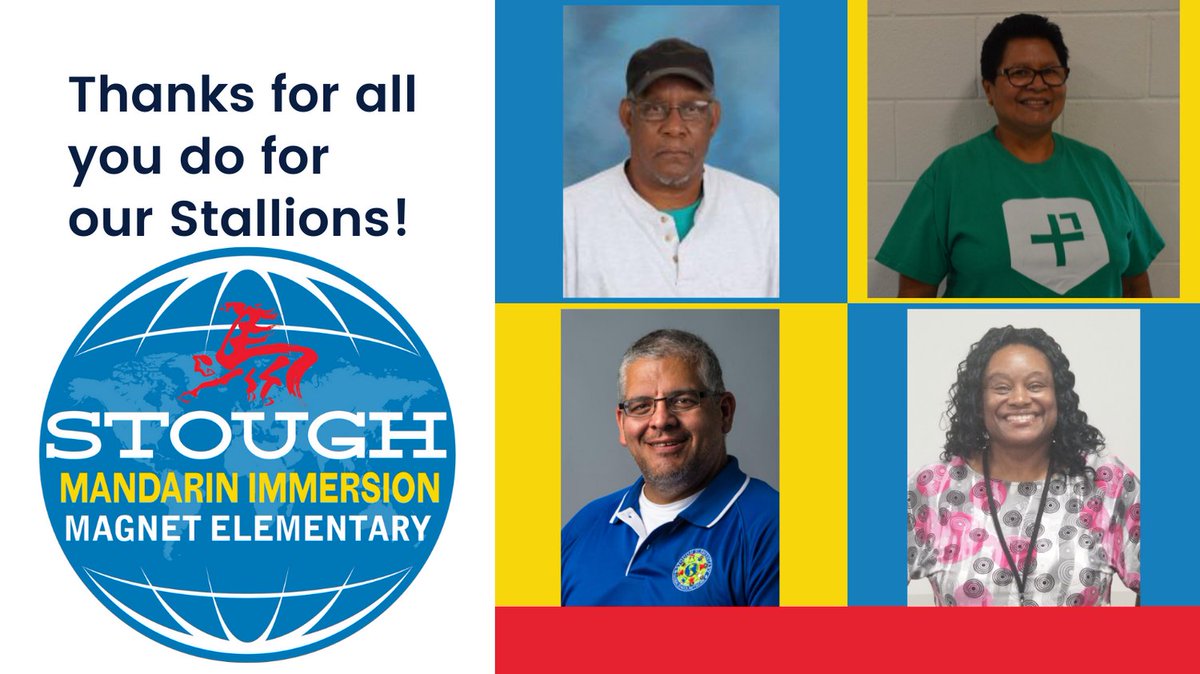 Happy Custodian Appreciation Week to the incredible <a href="/StoughStallions/">Stough Magnet Elementary School</a> custodians!!!