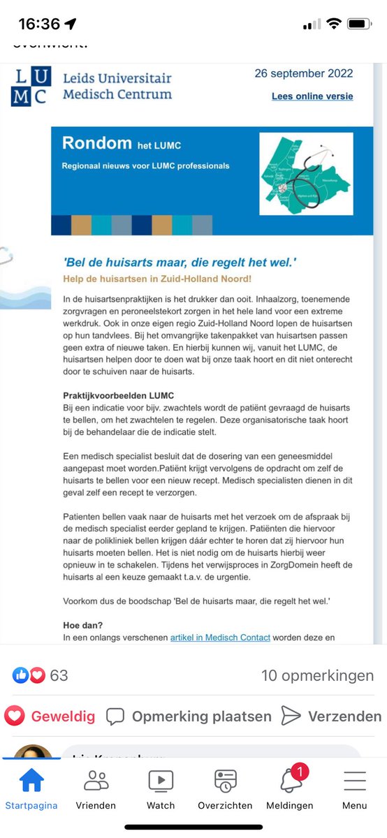 hdhv2022's tweet photo. 'Dat doet de huisarts wel even.' Spijker op z'n kop van @LUMC_Leiden https://t.co/bchw5lSlwU