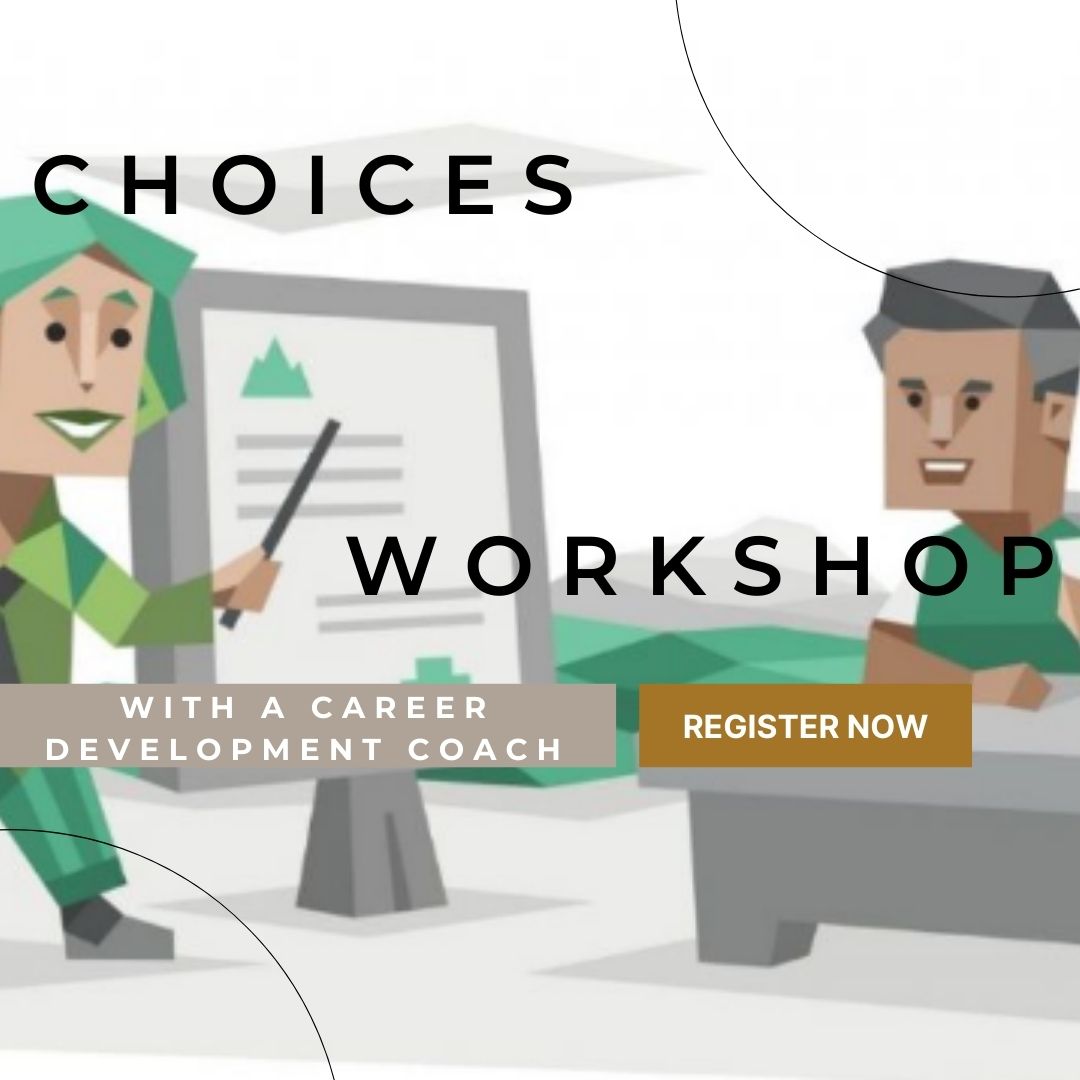 Reminder that one of our Choices Workshops will be taking place Virtually THIS Thursday from 3-5pm. If you haven't already you can register for FREE if your are taking classes at our beloved JCCC.
#Career #careerdevelopment #workshops #virtual #MBTI #jccc #careerdevelopmentcenter