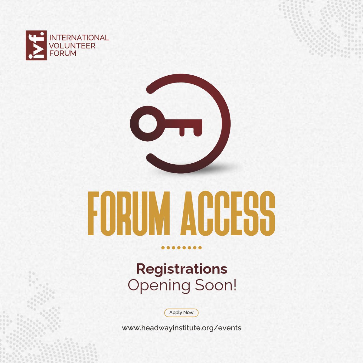 Headway_isa's tweet photo. Those who wanted to attend the forum and its sidelines meetings, without paying for accommodation - Programs Team will be launching a portal to register for Forum Access only.

Details will be shared very soon!

#internationalvolunteerforum
#hisaivf2022 #ivf2022 https://t.co/JQs7Oxk4oU