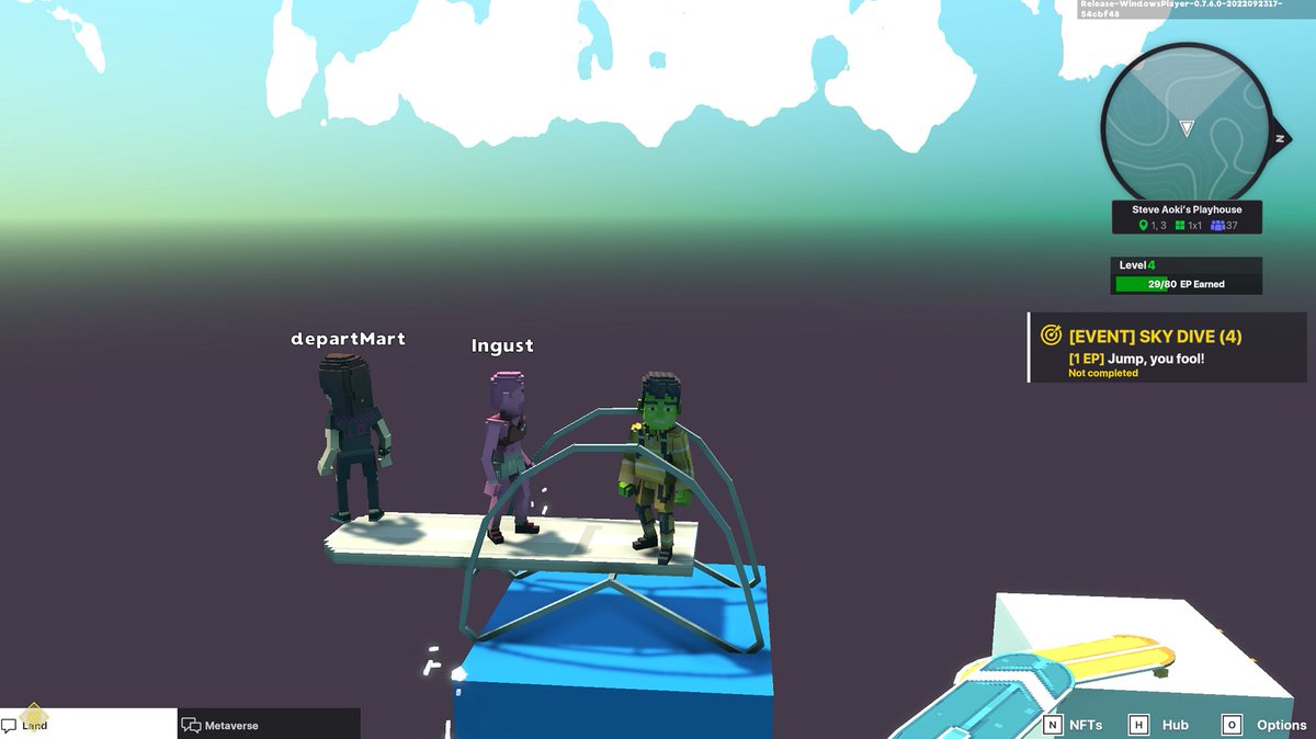osaulz's tweet photo. @TheSandboxGame @steveaoki I just participated in the #SandboxAlphaS3Giveaway for a chance to win 500 SAND! Found the high diving board in @steveaoki's Playhouse, check out my screenshot below!
👇
reached it https://t.co/dAtMETU0tg