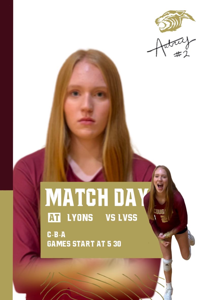 coug_crew's tweet photo. Our Lady Cougars are home tonight as they play the Lady Raiders. 

🆚Logan-View 
📍Lyons
🕕C team starts at 5:30
📺 https://t.co/vy0N5Srwwb
THEME: 🔴RED OUT🔴

Reminder tonight is parents night for XC and VB. They will be announced before the Varsity game starts. https://t.co/0VWaWJhtlU