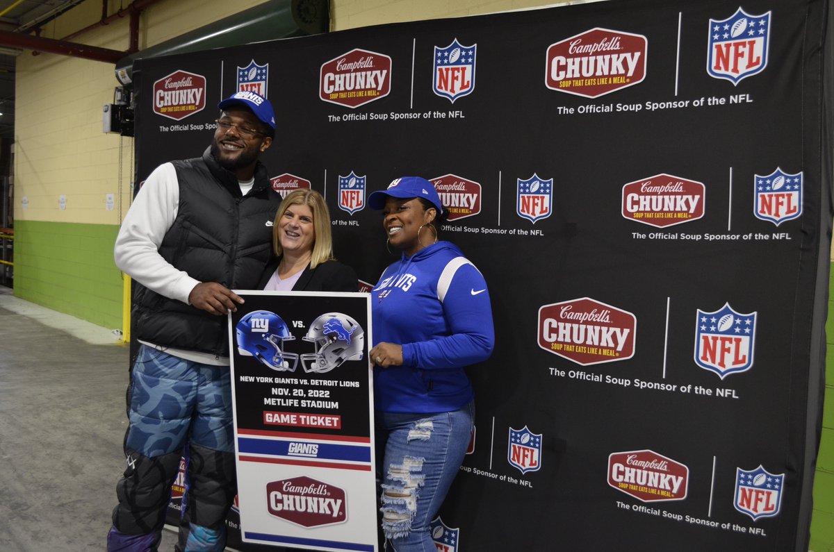 Community FoodBank of New Jersey (@cfbnj) on Twitter photo This morning, we had a very special visit from <a href="/CampbellsChunky/">Campbell's Chunky</a> and <a href="/Giants/">New York Giants</a>, including player <a href="/kayvont/">Kayvon Thibodeaux</a>! They toured our warehouse, volunteered, and even presented free tickets to one of our deserving team members. (1/2) This morning, we had a very special visit from <a href="/CampbellsChunky/">Campbell's Chunky</a> and <a href="/Giants/">New York Giants</a>, including player <a href="/kayvont/">Kayvon Thibodeaux</a>! They toured our warehouse, volunteered, and even presented free tickets to one of our deserving team members. (1/2)