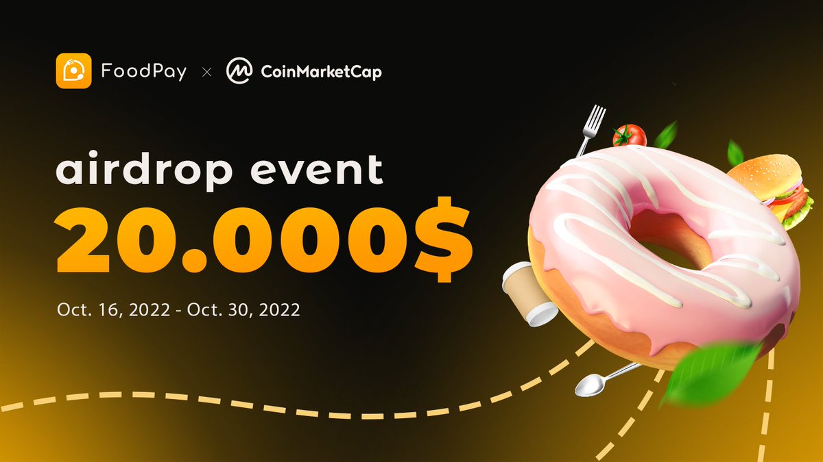 We are pleased to announce the first step of our partnership with CoinMarketCap. From the 16th of Oct. to 30th of Oct. we will be hosting a $20,000 #FoodPay airdrop.

This campaign is intended to attract new holders.

coinmarketcap.com/currencies/foo…

#CoinmarketCap #Airdrop #EverOwn