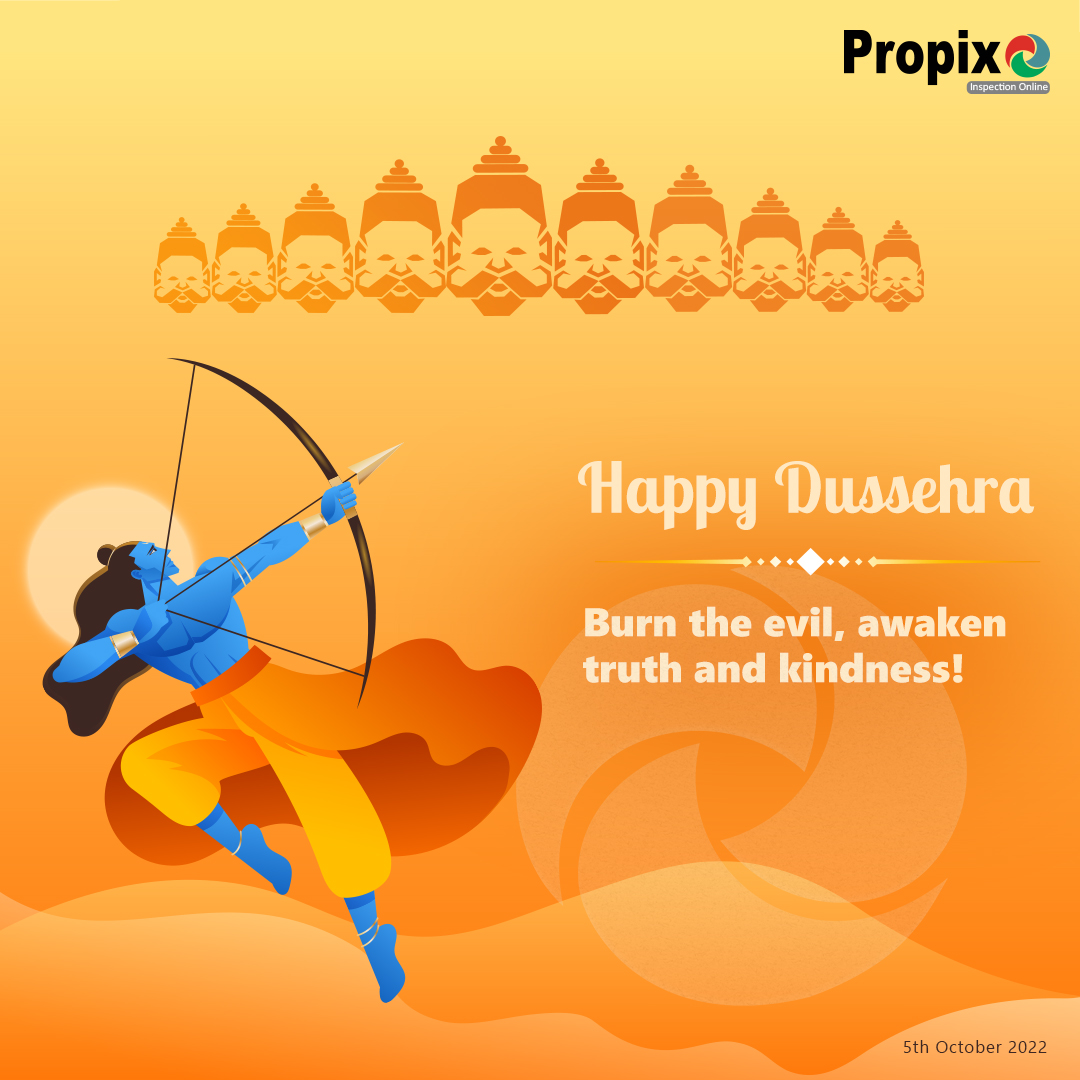 PropixTech's tweet photo. This Dussehra, burn the negativity to bring out the best in you. Create waves of truth, positivity and kindness everywhere.
#happydussehra #dussehra2022 #Propix #vijayadashami2022 #festivevibes #culture #Propixcelebrates #indianculture #goodoverevil https://t.co/DUnrtL7NMt
