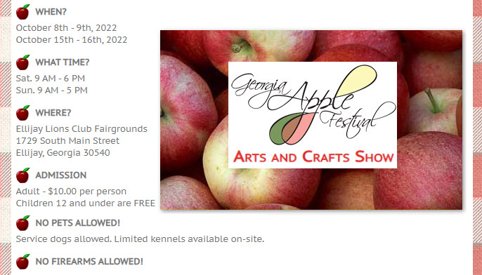 cuddleupcabins's tweet photo. Visit the Georgia Apple Festival in beautiful Ellijay, GA. https://t.co/ieWjt1b9TC