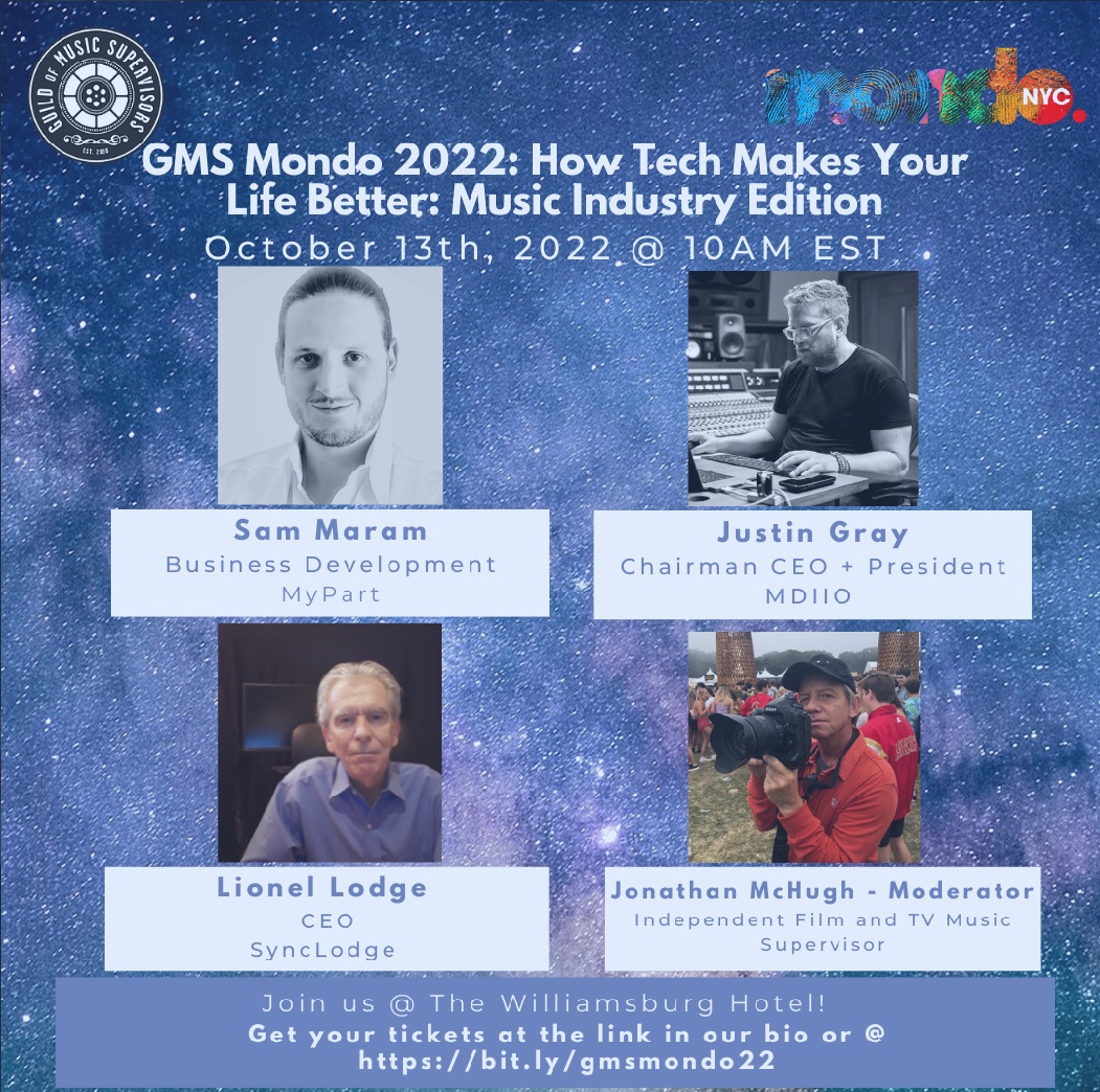 East coast/NYC friends, don’t sleep on #GMsMondo in Brooklyn next Thurs 10/13! Great info on music industry, diversity, how to get music in ads, tech improvements, networking… <a href="/MondoNewYork/">Mondo.NYC</a> <a href="/gms_east/">GMS East</a> 

bit.ly/gmsmondo2022