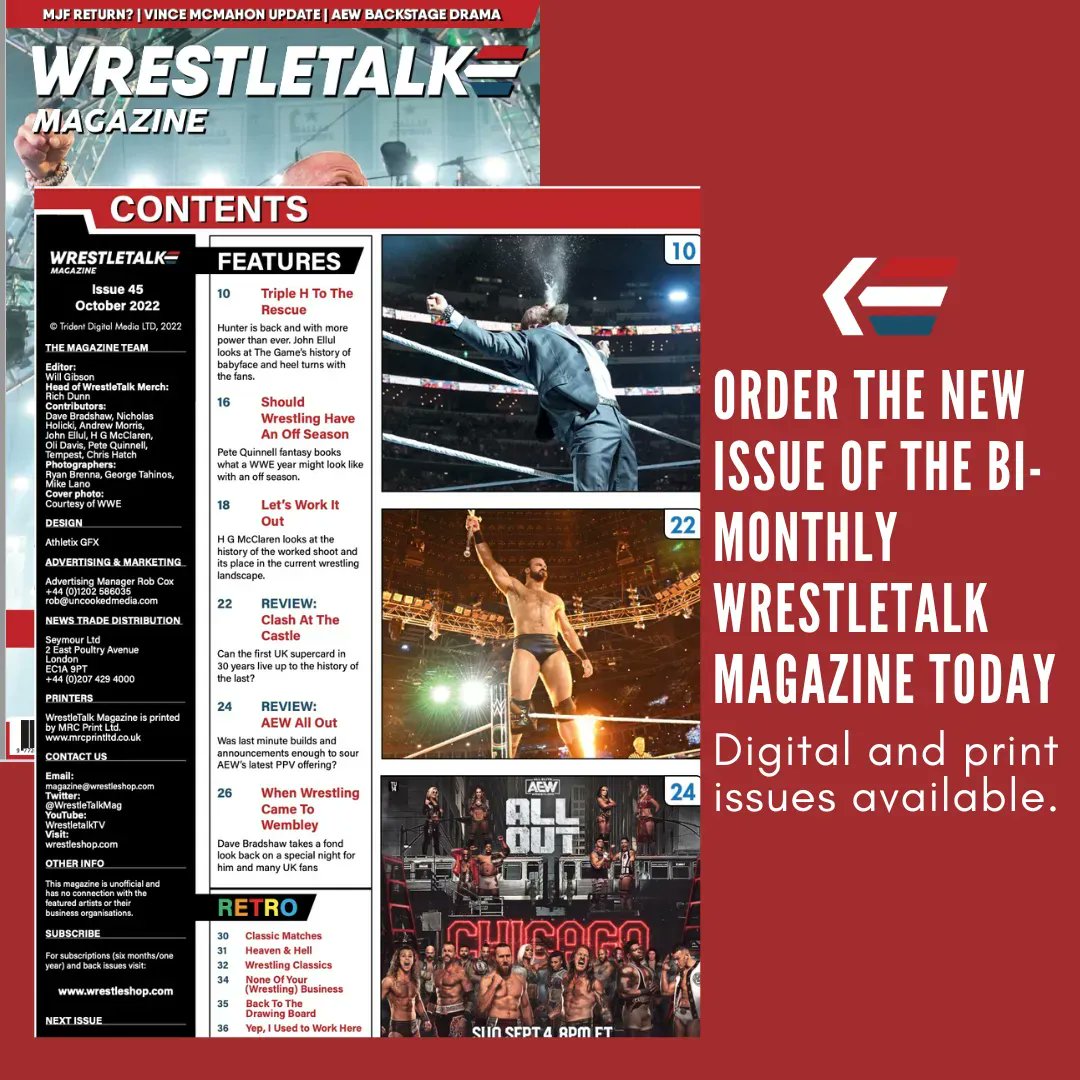 WrestleTalkMag's tweet photo. The new bi-monthly edition of #WrestleTalk Magazine is your source for wrestling news, insight and analysis.

Order yours today in print or digital format from https://t.co/xs7lqbHr2E https://t.co/s1L92Oe5AJ