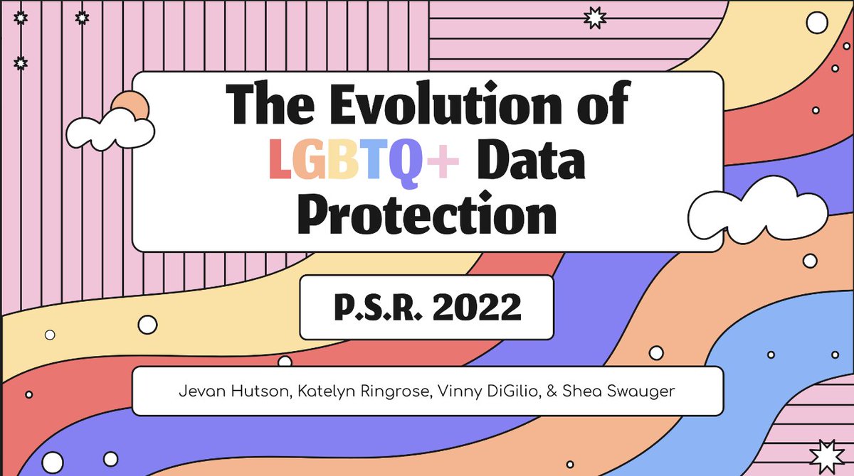 k_ringrose's tweet photo. Are you attending @PrivacyPros's https://t.co/Ul86wqmLer.Risk conference? In addition to #PrivacyRodeo & @Google's women in security & privacy lunch (shoutout to @wisporg), check out @jevanhutson @SheaSwauger #VinnyDiGilio and I's panel on LGBTQ+ data protection 🌈links below ⤵️ https://t.co/xRb5sETwST