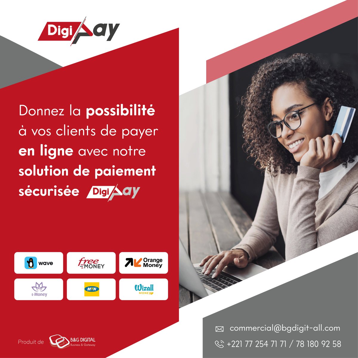 BGDigitall's tweet photo. 𝐀𝐜𝐜𝐞𝐩𝐭𝐞𝐳 𝐭𝐨𝐮𝐬 𝐥𝐞𝐬 𝐦𝐨𝐲𝐞𝐧𝐬 𝐝𝐞 𝐩𝐚𝐢𝐞𝐦𝐞𝐧𝐭𝐬 𝐬𝐮𝐫 𝐯𝐨𝐭𝐫𝐞 𝐬𝐢𝐭𝐞 𝐈𝐧𝐭𝐞𝐫𝐧𝐞𝐭 𝐚𝐯𝐞𝐜 𝐃𝐢𝐠𝐢𝐏𝐚𝐲 🎉🎉... https://t.co/bxK2u4qx0m