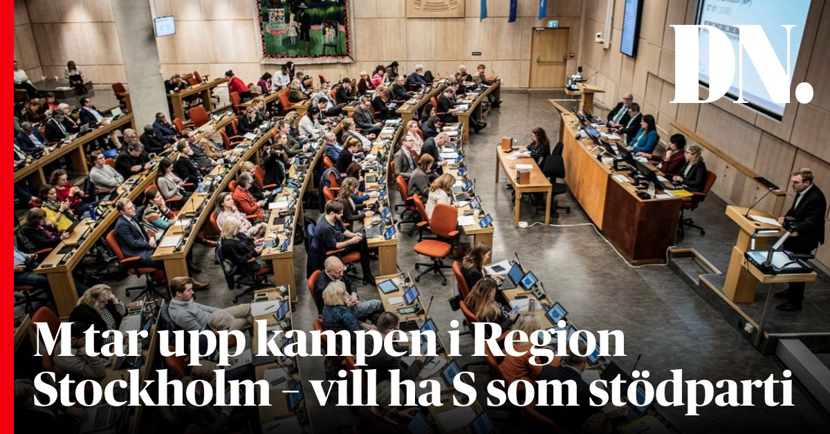 Moderaterna tar upp kampen i Region Stockholm – vill ha S som stödparti. dn.se/sverige/m-tar-…