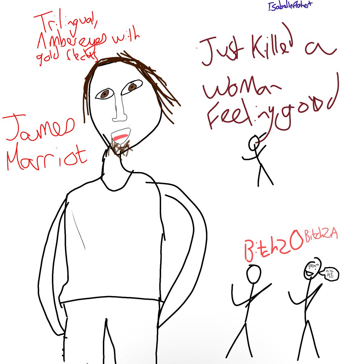 #BadArtBan
Did this on ibis paint in 14 minutes on 1 layer. Twitch (in case you can't see) is IsabelleFlahert