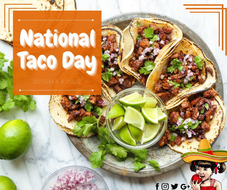 🌮Happy National Taco Day!!🎊

It's National Taco Day &amp; It's Tuesday
SOUNDS LIKE TACO TUESDAY!!!🍹🌮

Go out, grab your favorite tacos &amp; CELEBRATE!!