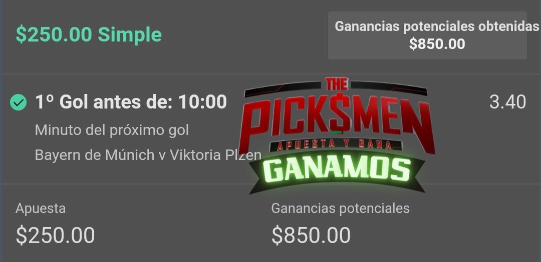 ThePicksMen's tweet photo. Apenas me estaba acomodando para el juego y ya había ganado $600. Bayern NUNCA falla. https://t.co/9YYdruVGJm