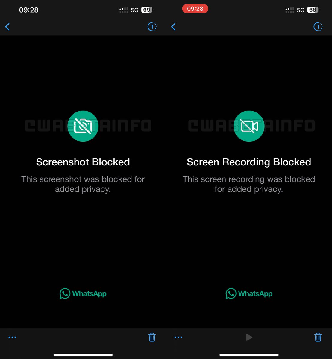 📝 WhatsApp beta for iOS 22.21.0.71: what's new?

WhatsApp is releasing screenshot blocking for view once images and videos to some beta testers!

wabetainfo.com/whatsapp-beta-…