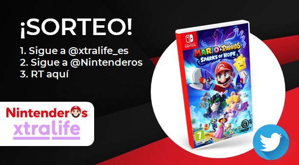 Nintenderos's tweet photo. ¡Sorteamos una copia de Mario + Rabbids Sparks of Hope para Nintendo Switch!

1⃣ Sigue a @xtralife_es 
2⃣ Síguenos (@Nintenderos) 
3⃣ RT aquí 

¡Suerte! - https://t.co/S00BFuWFoW https://t.co/mYpgfiqtBi