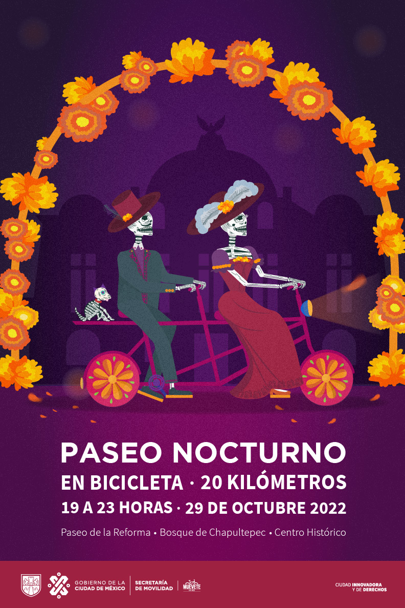 MIBiciCDMX's tweet photo. ¡Habemus #PaseoNocturno! 🤩🌃

El sábado 29 de octubre te esperamos para rodar por las calles de la ciudad 🚴‍♂️ 🚴‍♀️🥰

⌚ 19:00 a 23:00 horas 🎃💀🕯 https://t.co/rSrzBIyUcT